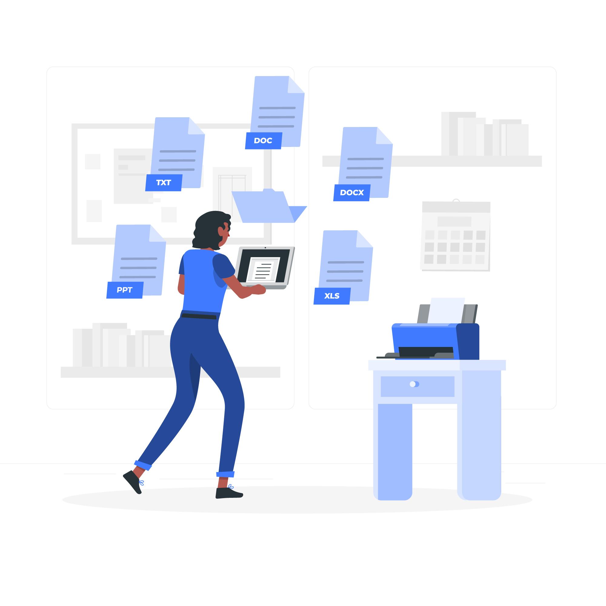 Document conversion illustration